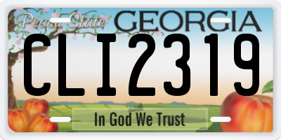 GA license plate CLI2319