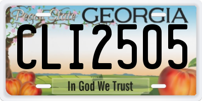 GA license plate CLI2505