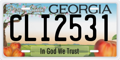 GA license plate CLI2531