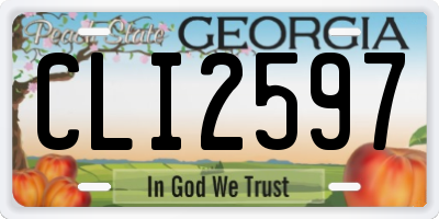 GA license plate CLI2597