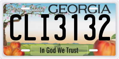 GA license plate CLI3132