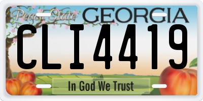 GA license plate CLI4419