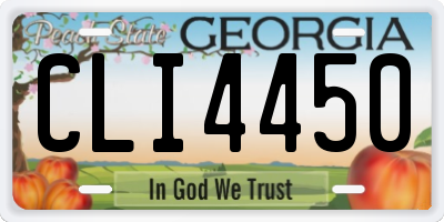 GA license plate CLI4450