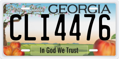 GA license plate CLI4476