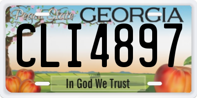 GA license plate CLI4897