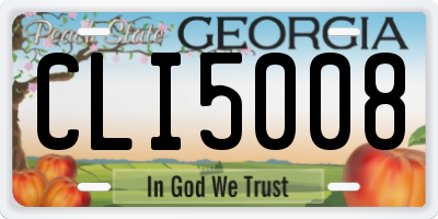 GA license plate CLI5008