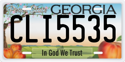GA license plate CLI5535