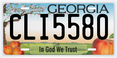 GA license plate CLI5580