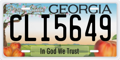 GA license plate CLI5649