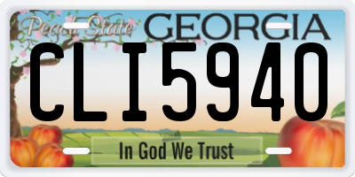 GA license plate CLI5940