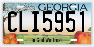 GA license plate CLI5951