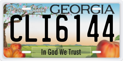 GA license plate CLI6144