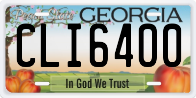 GA license plate CLI6400