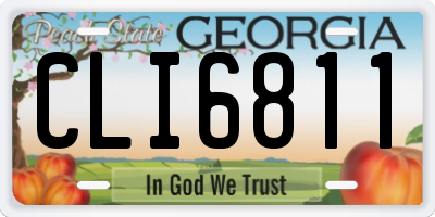 GA license plate CLI6811