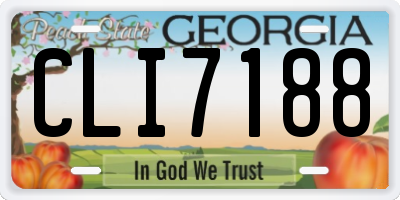 GA license plate CLI7188