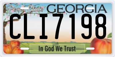 GA license plate CLI7198