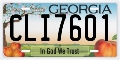 GA license plate CLI7601