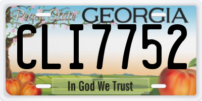 GA license plate CLI7752