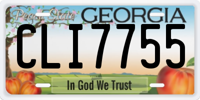 GA license plate CLI7755