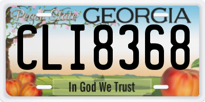 GA license plate CLI8368