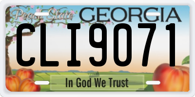 GA license plate CLI9071