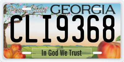 GA license plate CLI9368