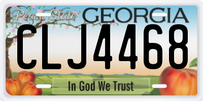 GA license plate CLJ4468