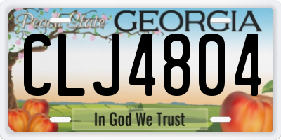 GA license plate CLJ4804