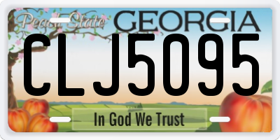 GA license plate CLJ5095