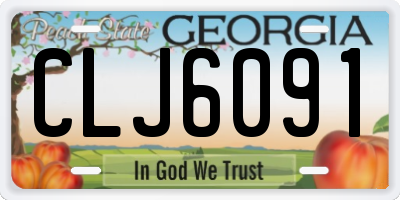 GA license plate CLJ6091