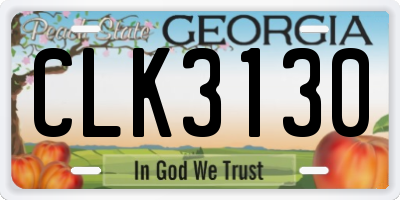 GA license plate CLK3130