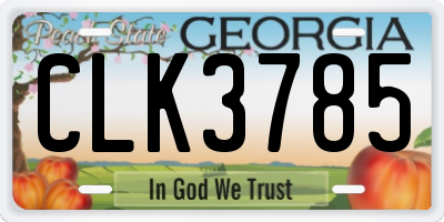 GA license plate CLK3785