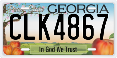GA license plate CLK4867