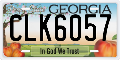 GA license plate CLK6057