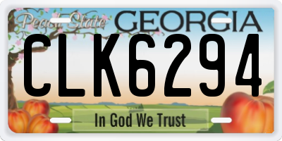 GA license plate CLK6294