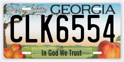 GA license plate CLK6554