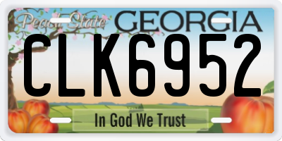 GA license plate CLK6952