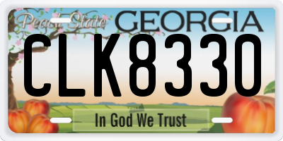 GA license plate CLK8330