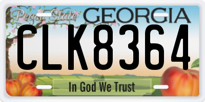 GA license plate CLK8364