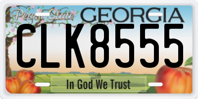GA license plate CLK8555