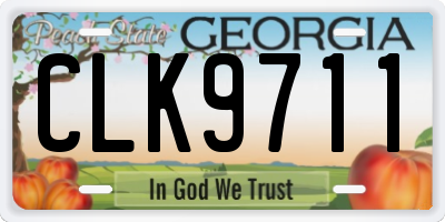 GA license plate CLK9711