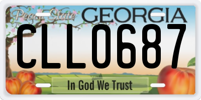 GA license plate CLL0687