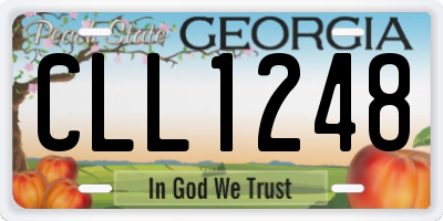 GA license plate CLL1248