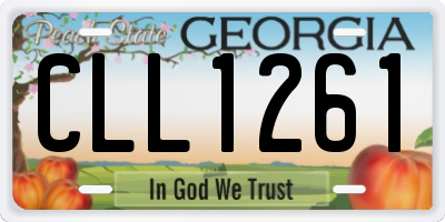 GA license plate CLL1261