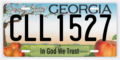 GA license plate CLL1527