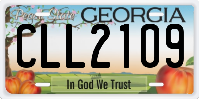 GA license plate CLL2109