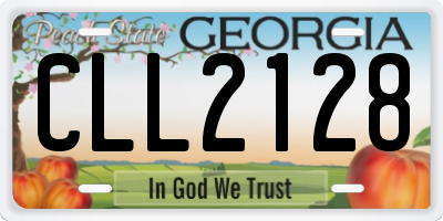 GA license plate CLL2128