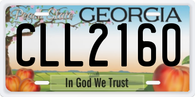 GA license plate CLL2160