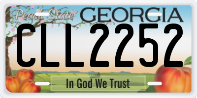 GA license plate CLL2252
