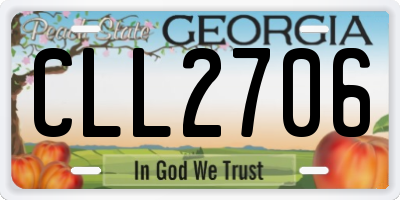 GA license plate CLL2706